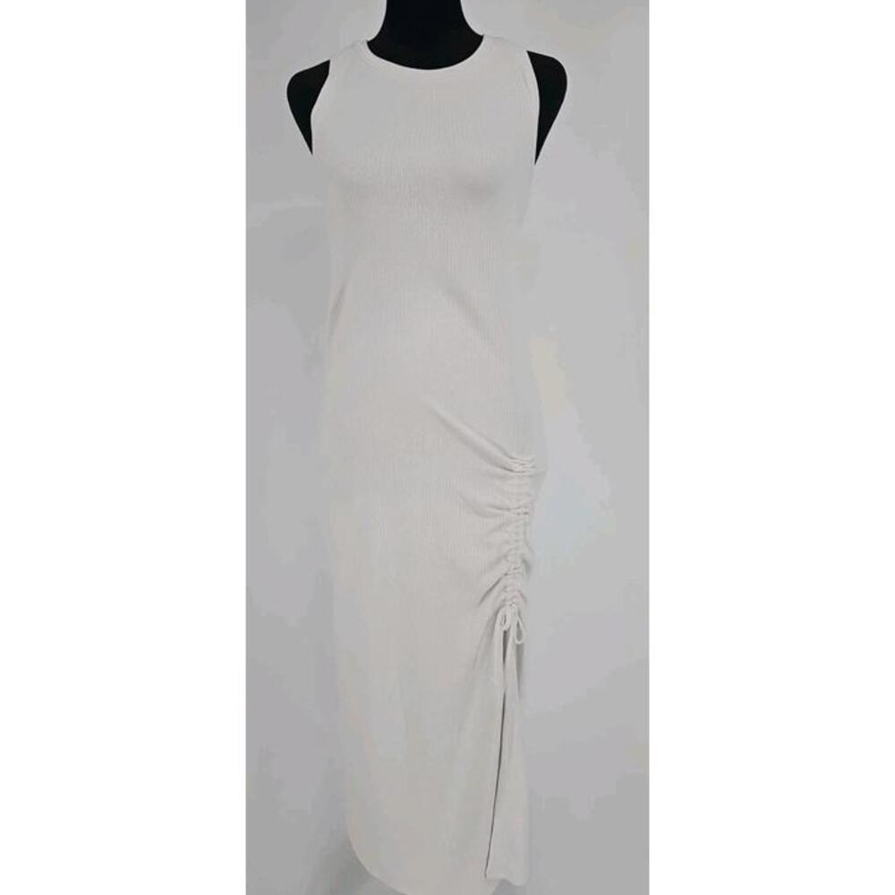 Betsy Johnson Ribbed Fitted Dress Womens Small Cinched Side Slit Y2K 90s - Picture 1 of 5
